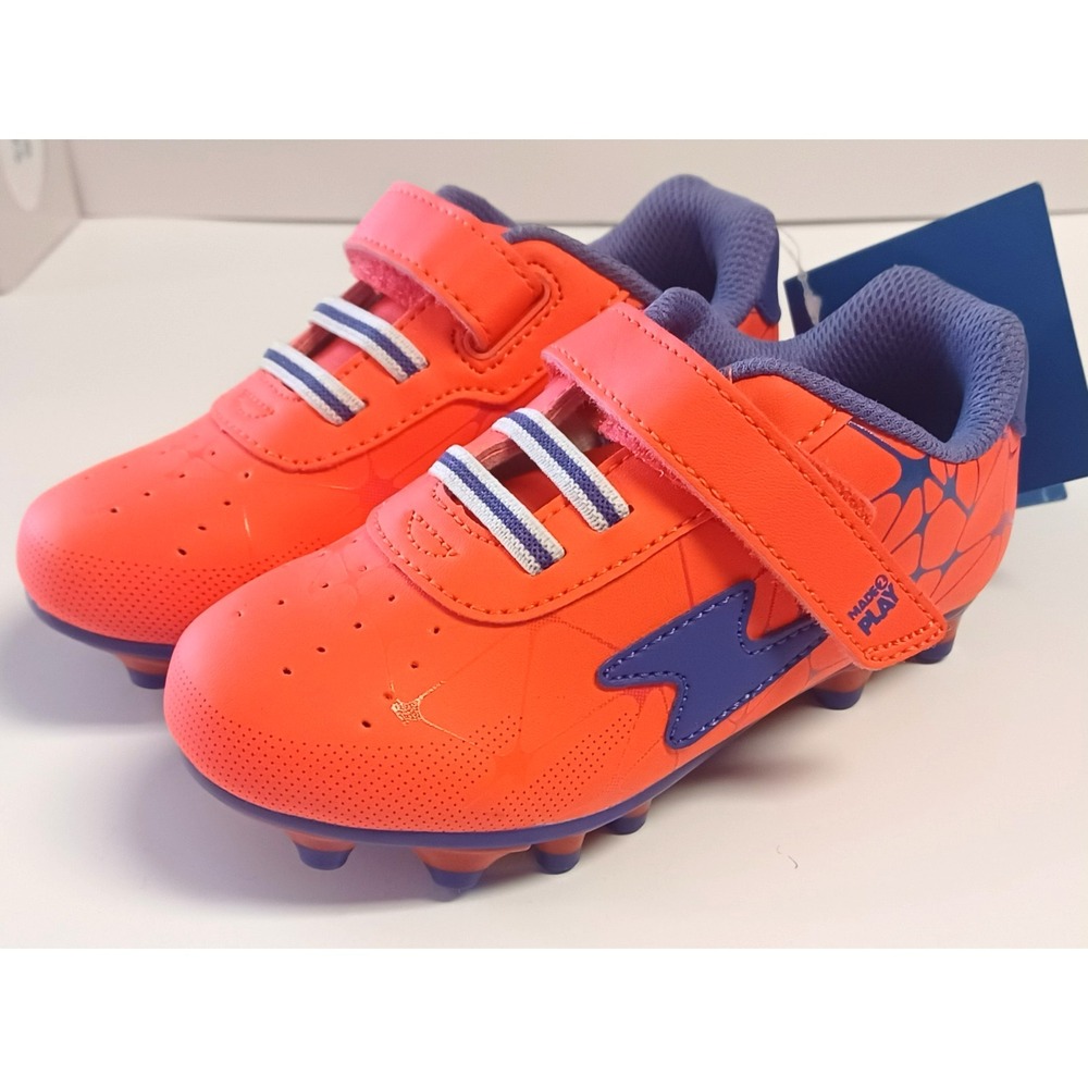 Stride Rite M2P Made2Play Ziggy Orange Coral Blue Molded Soccer Cleats Shoes 10M